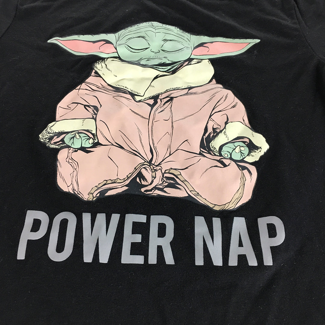 Star Wars Baby Yoda Kids T-Shirt Size 14 Black Short Sleeve Top