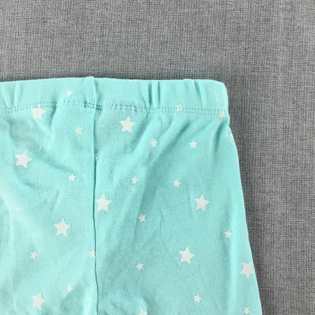 Disney Kids Girls Shorts Size 1 Baby Blue Star Pattern Elastic Waist