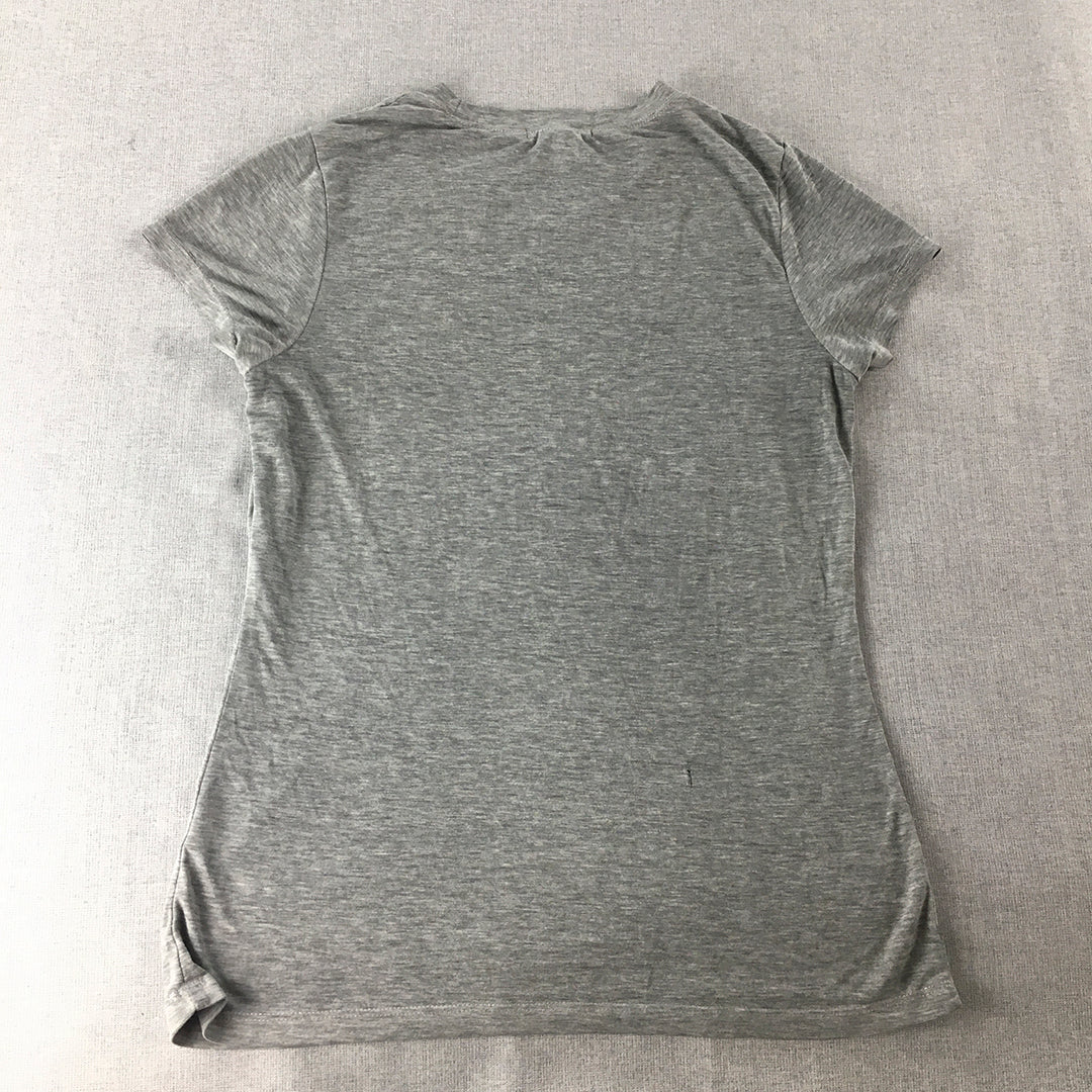 Caroline K Morgan Womens T-Shirt Size L Grey Short Sleeve Top