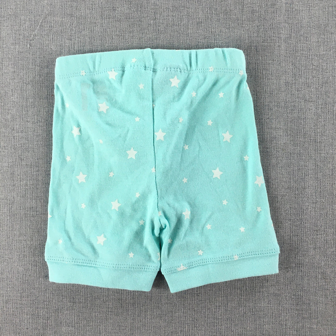 Disney Kids Girls Shorts Size 1 Baby Blue Star Pattern Elastic Waist