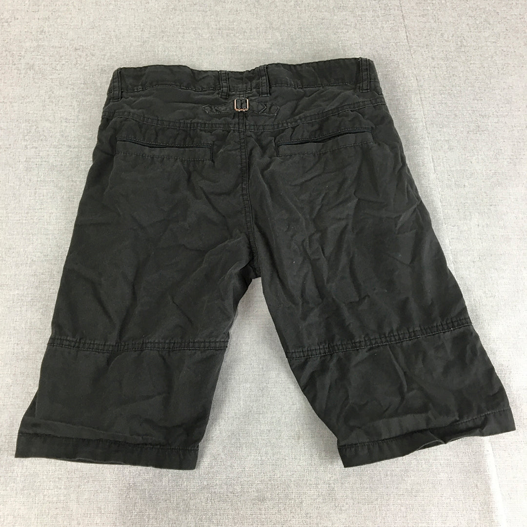 H&M Kids Boys Chino Shorts Size 12 - 13 Years Black Pockets Casual Walking