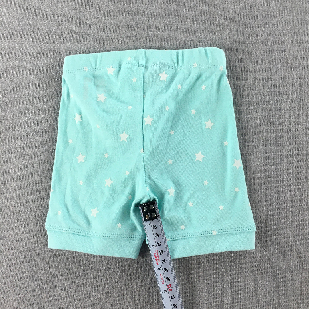 Disney Kids Girls Shorts Size 1 Baby Blue Star Pattern Elastic Waist