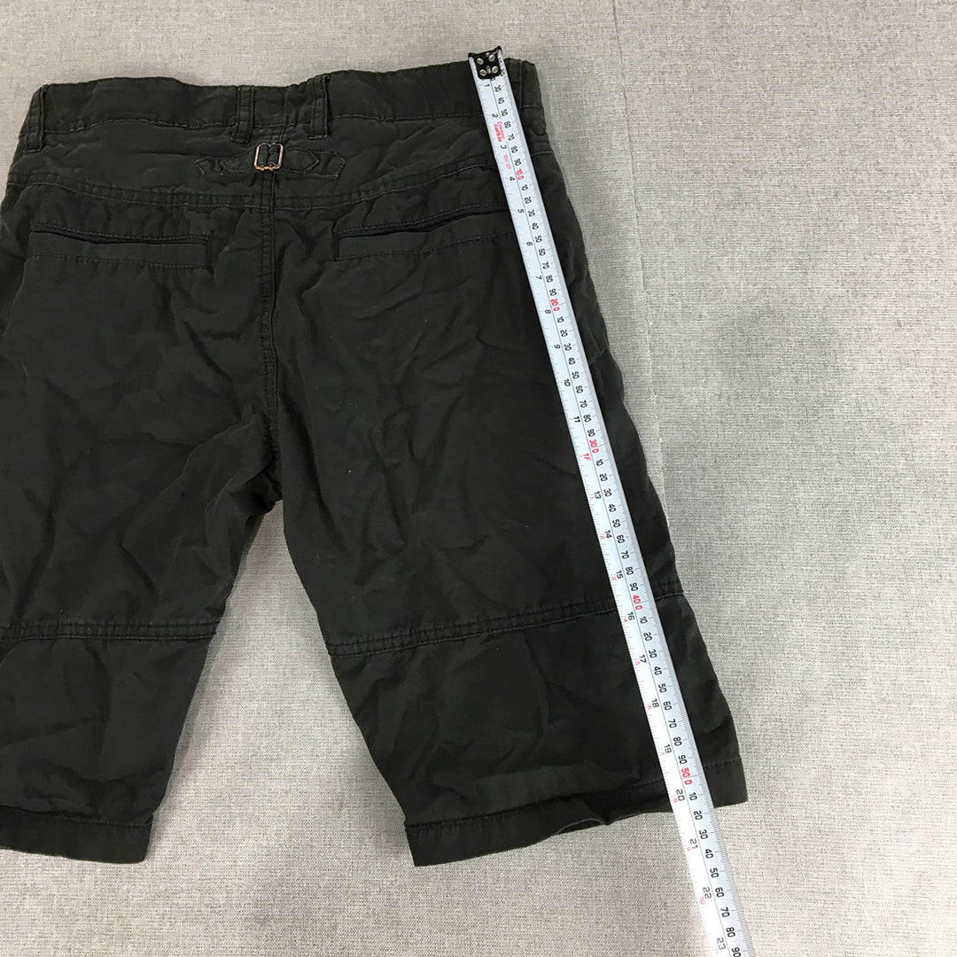 H&M Kids Boys Chino Shorts Size 12 - 13 Years Black Pockets Casual Walking