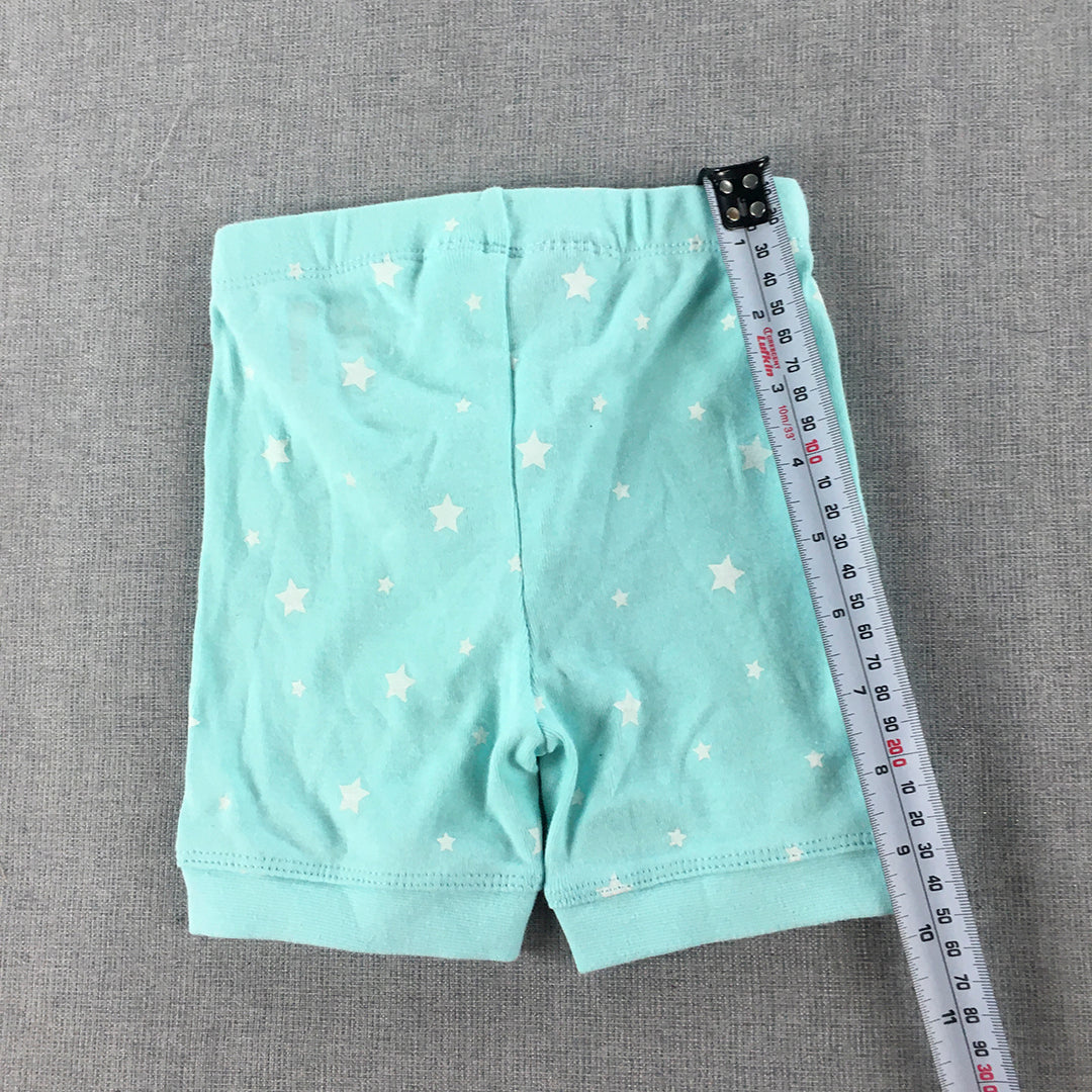 Disney Kids Girls Shorts Size 1 Baby Blue Star Pattern Elastic Waist