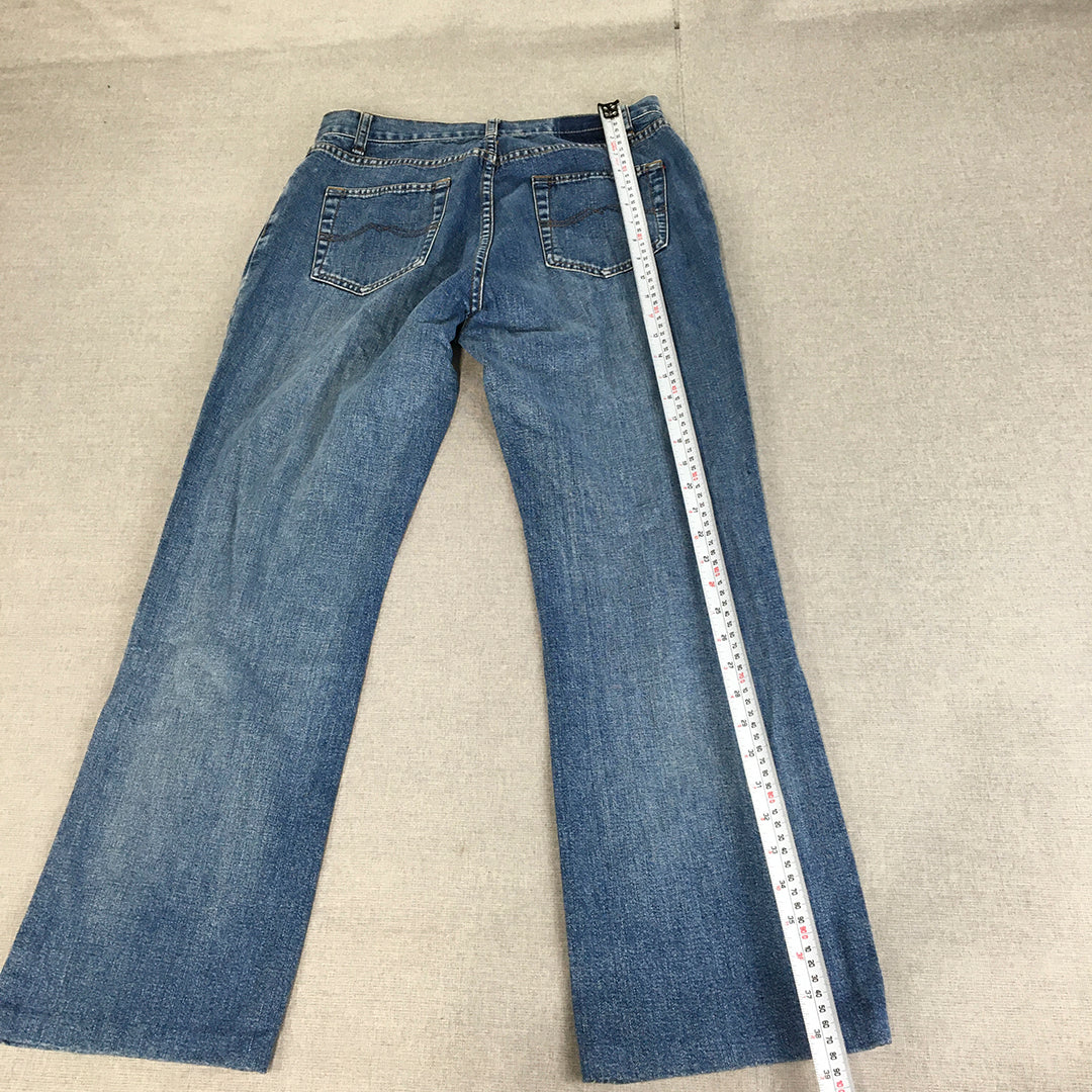 Vintage French Jeans Womens Size 10 Blue Bootcut Light Wash