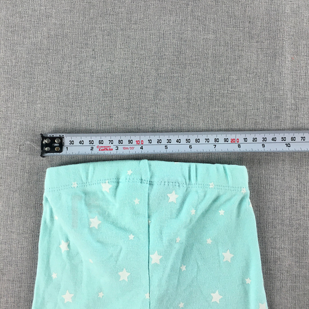 Disney Kids Girls Shorts Size 1 Baby Blue Star Pattern Elastic Waist