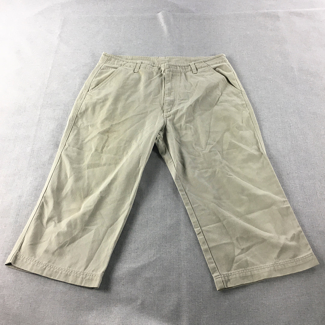 Colorado Mens Chino Shorts Size 34 Brown Pockets