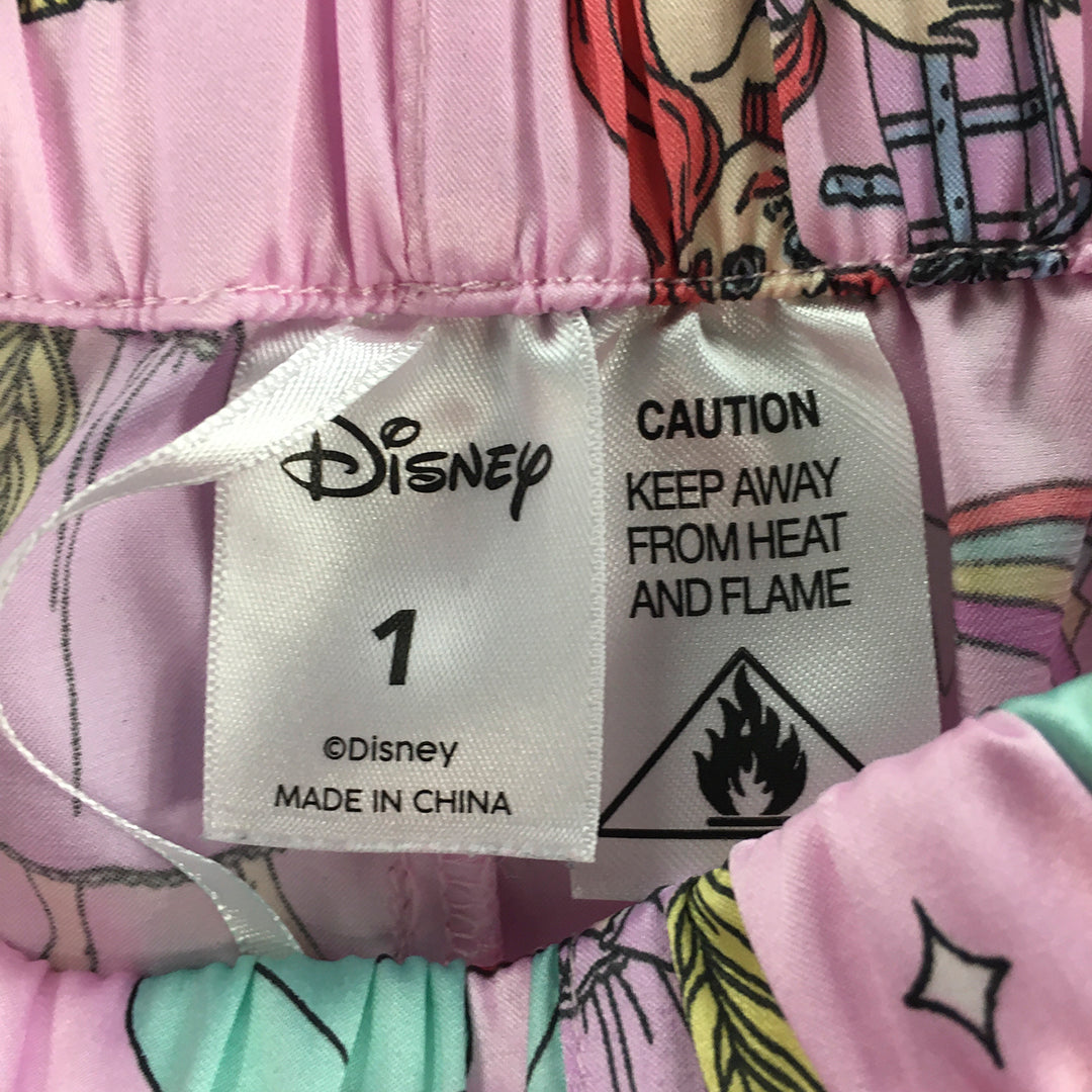 Disney Princesses Kids Girls Shorts Size 1 Baby Pink Elastic Waist