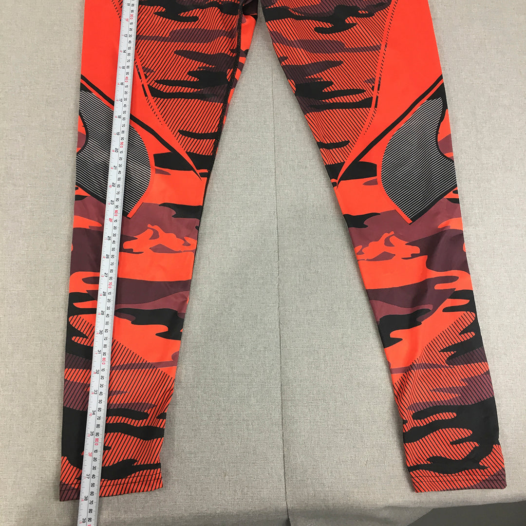 Shein Mens Leggings Size XL Red Camo Running Gym Workout Activewear Pants