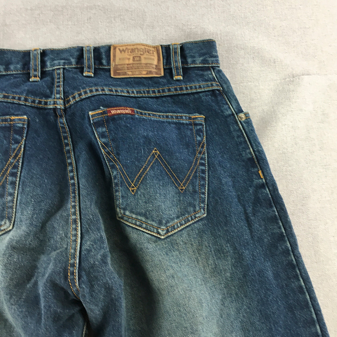 Wrangler Mens Jeans Size 32 Blue Straight Leg Dark Wash Denim