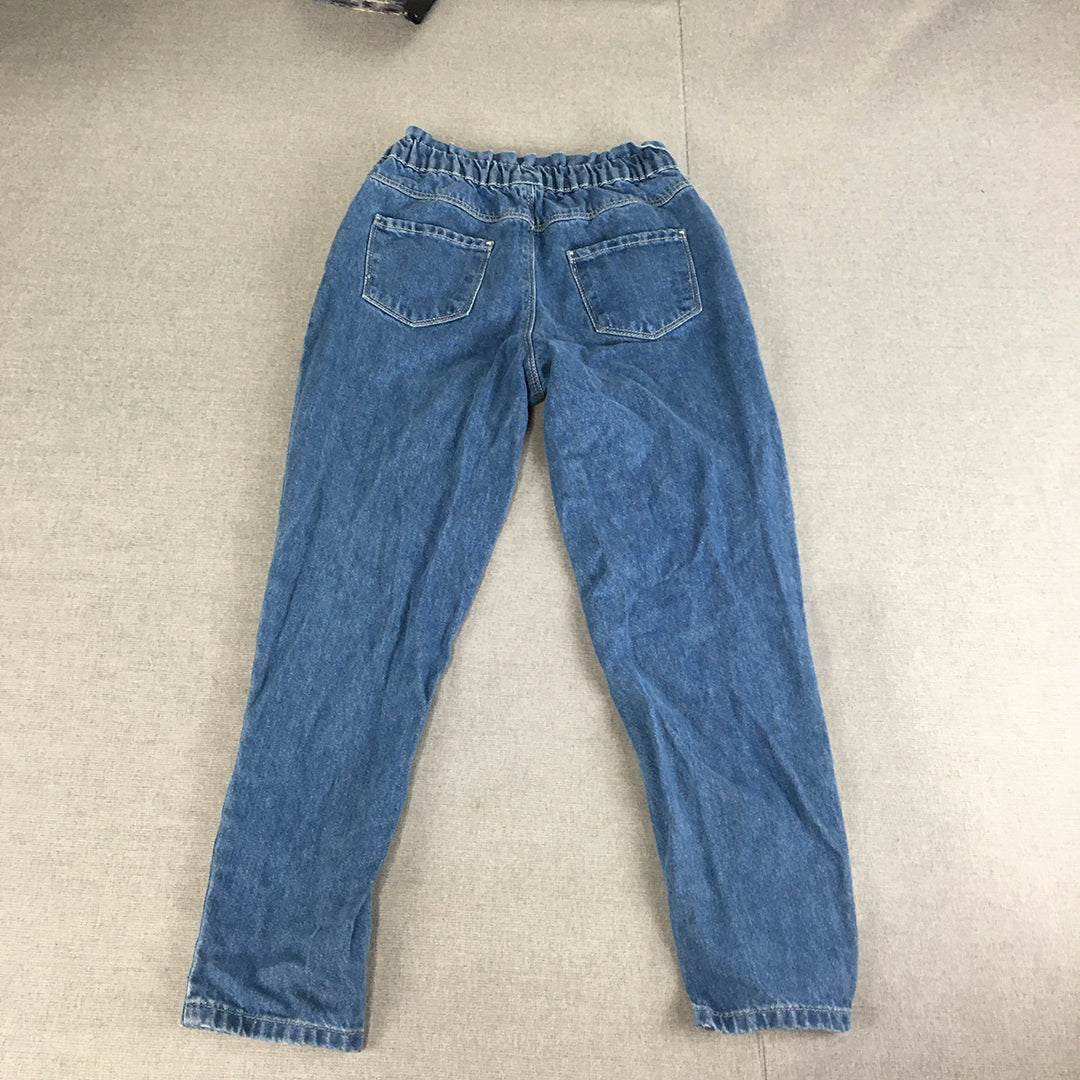 LC Waikiki Kids Girls Jeans Size 10 - 11 Years Blue Elastic Waist Denim