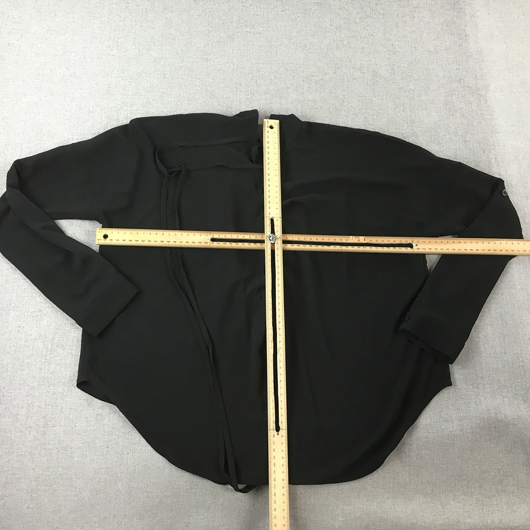 Forcast Womens Top Size 8 Black Long Sleeve Button-Up