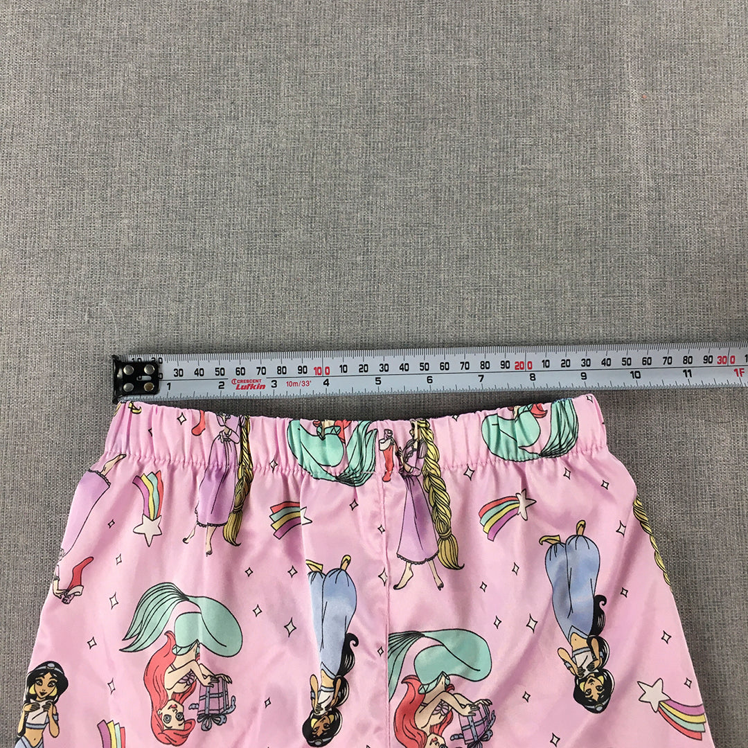 Disney Princesses Kids Girls Shorts Size 1 Baby Pink Elastic Waist