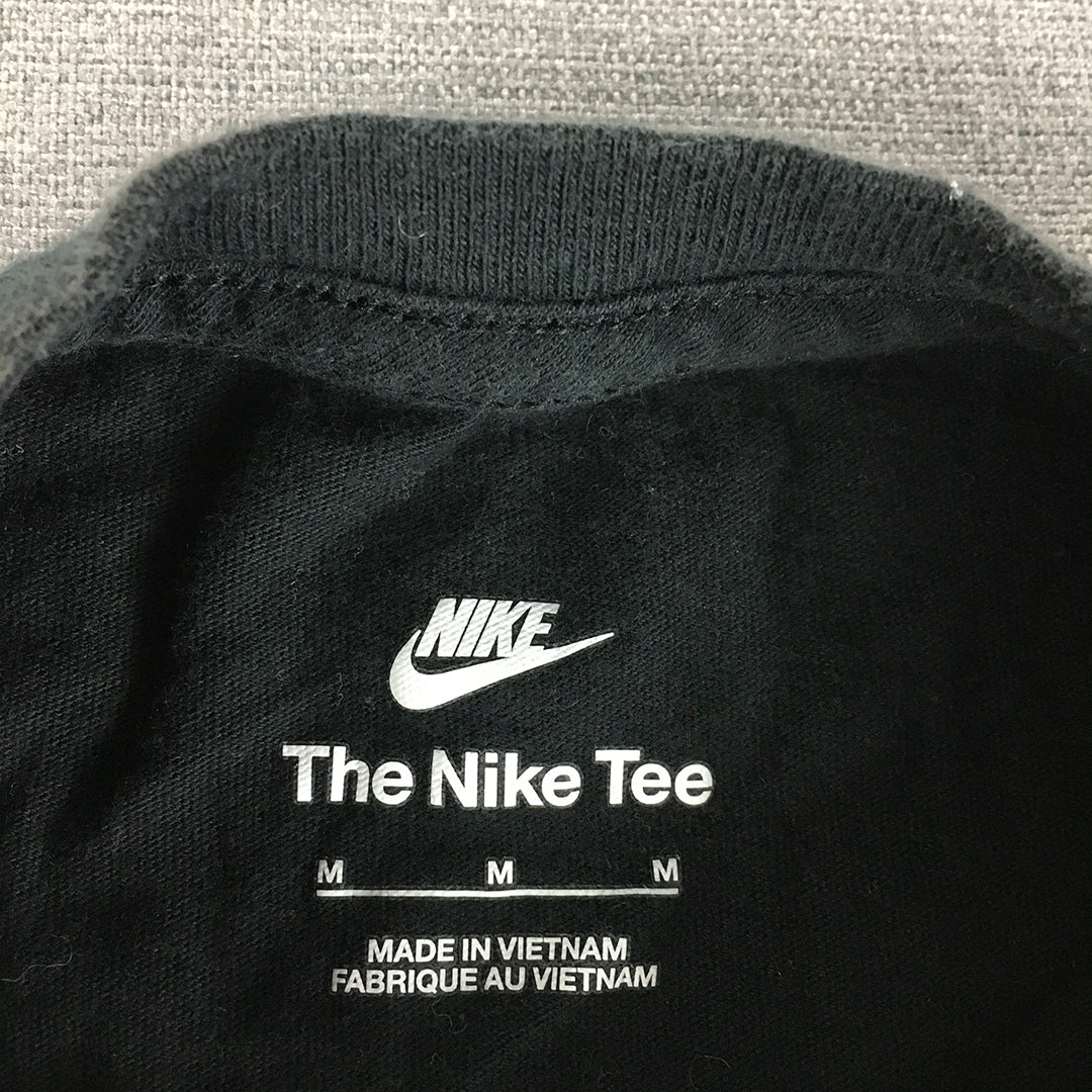 Nike Kids Boys T-Shirt Size M (10 - 12 Years) Black Logo Short Sleeve Top