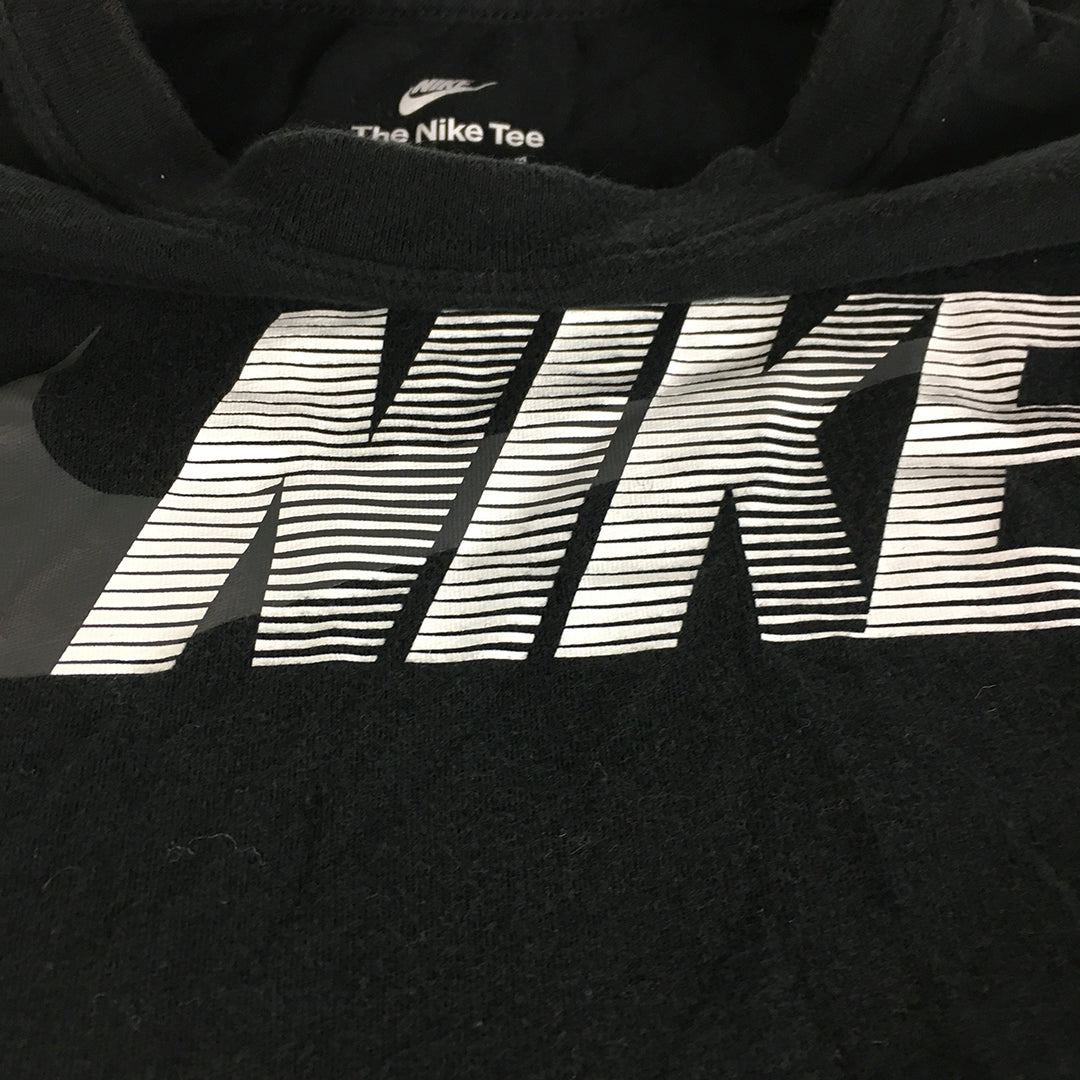 Nike Kids Boys T-Shirt Size M (10 - 12 Years) Black Logo Short Sleeve Top