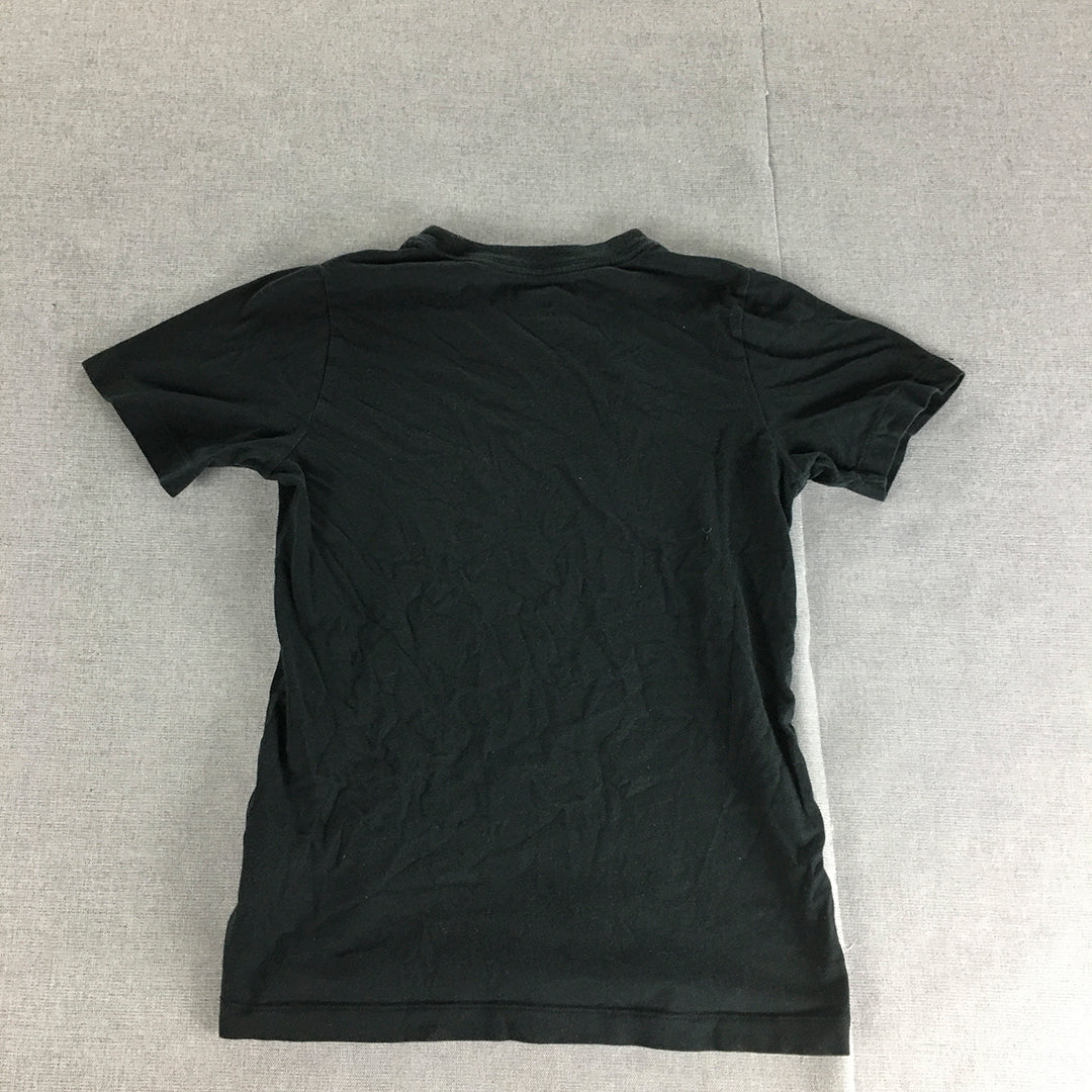 Nike Kids Boys T-Shirt Size M (10 - 12 Years) Black Logo Short Sleeve Top