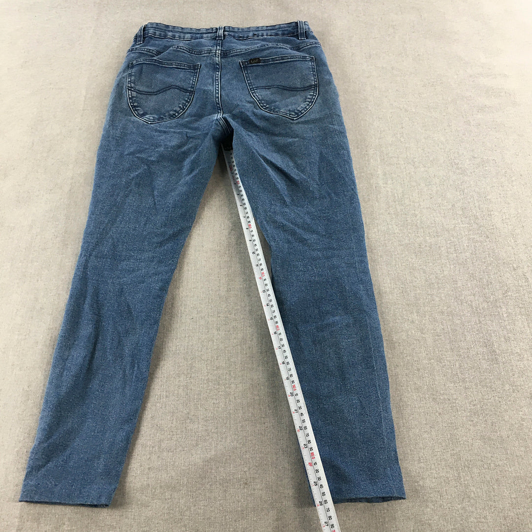 Lee Mid Licks Super Skinny Womens Jeans Size 12 Blue Stretch Denim