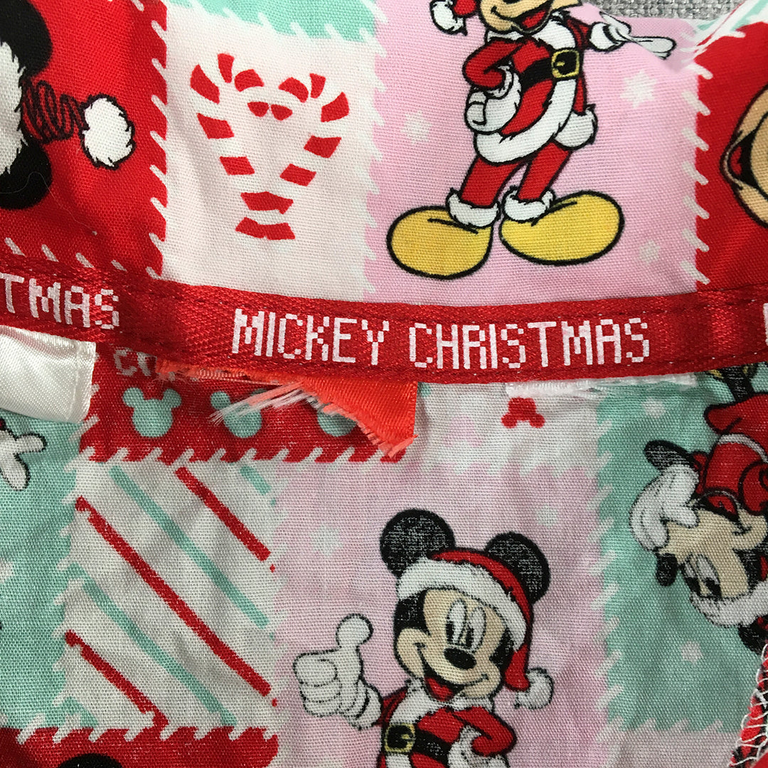 Disney Minnie Mickey Mouse Kids Girls Pajama Top Size 8 Years Pink Sleepwear