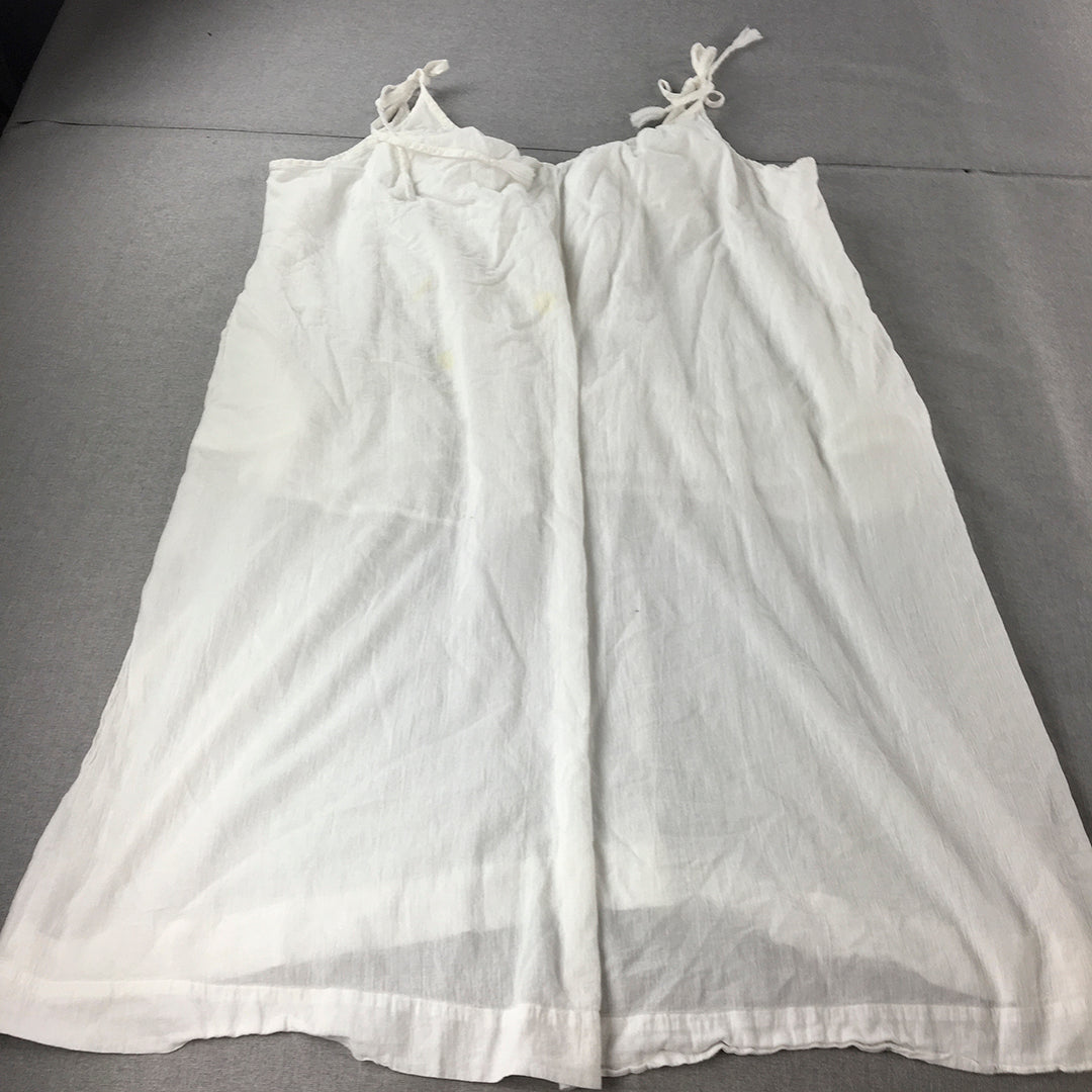 Old Navy Womens Dress Size 2XL White Sleeveless A-Line Midi