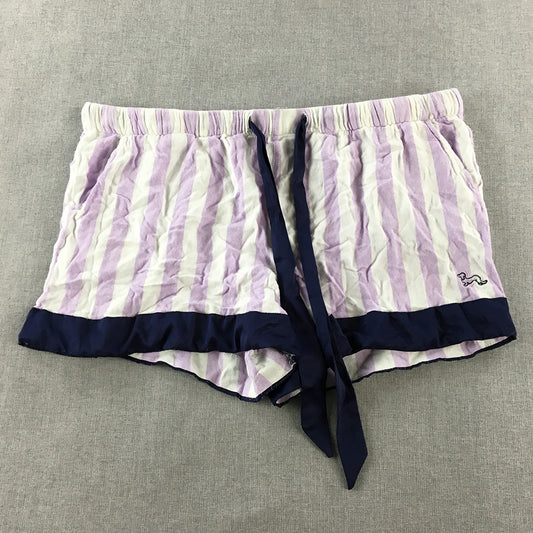 Peter Alexander Womens Sleep Shorts Size XL Purple Striped Pajama