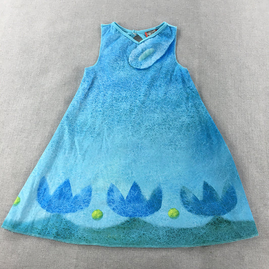 Dreamworks Trolls Kids Girls Dress Size 4 - 6 Years Blue A-Line Sleeveless