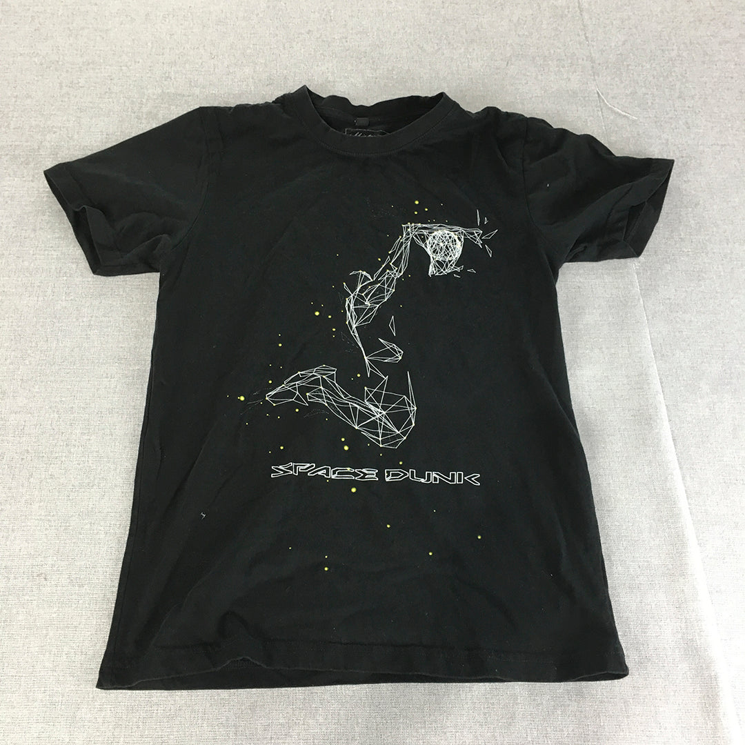 Space Dunk Mens T-Shirt Size S Black NBA Basketball Short Sleeve Tee