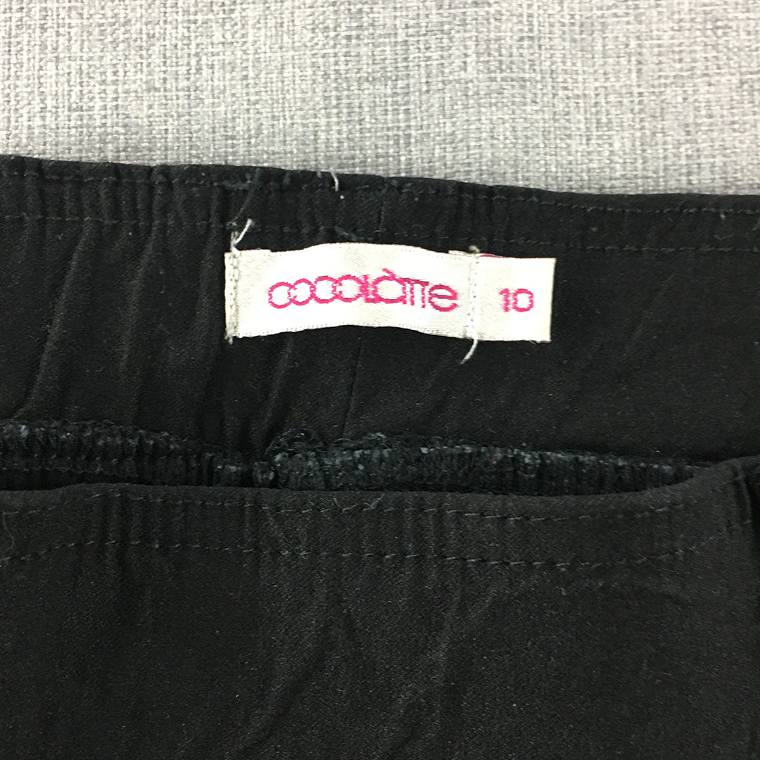 Cocolatte Womens Pants Size 10 Black Slim Fit Stretch Fabric