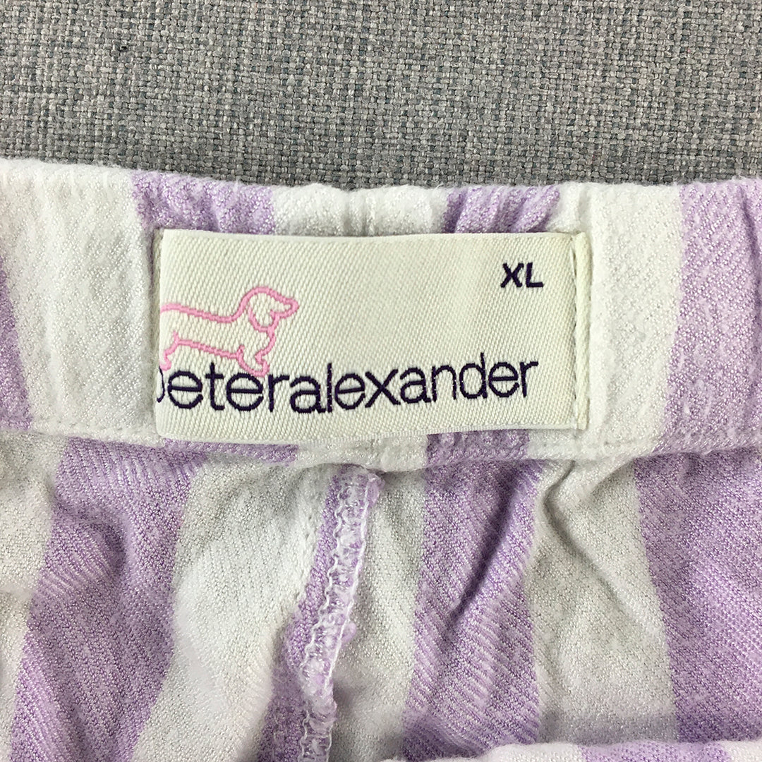 Peter Alexander Womens Sleep Shorts Size XL Purple Striped Pajama