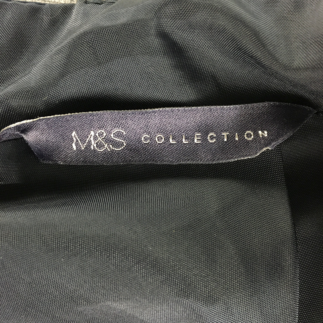 M&S Collection Womens Midi Skirt size 10 Navy Blue Pencil Straight