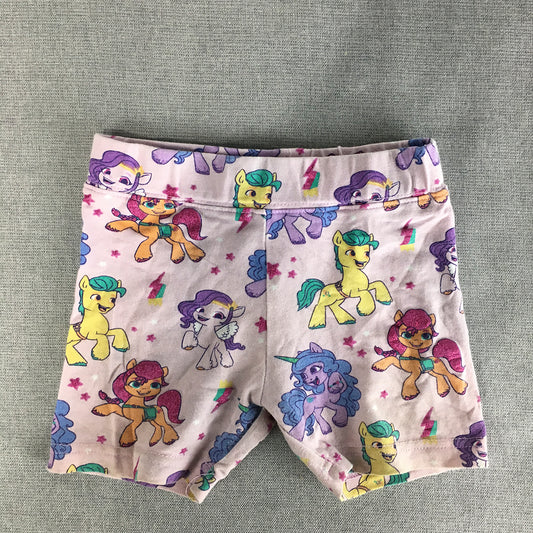 My Little Pony Baby Girls Shorts Size 3 Toddler Pink Elastic Waist