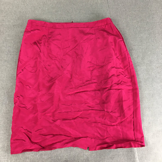 Witchery Womens Skirt Size 16 Pink Straight Midi