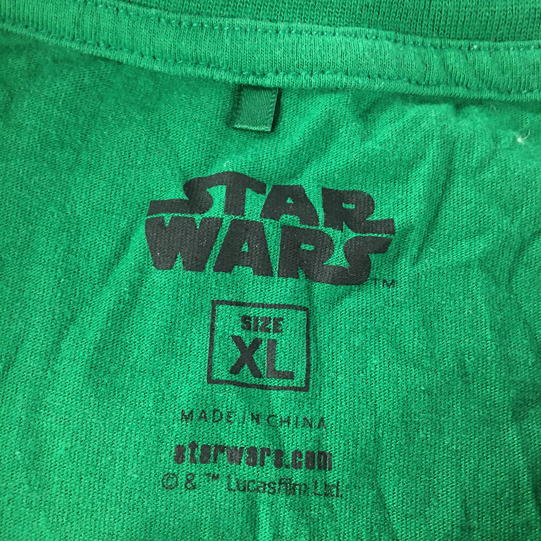 Star Wars Christmas Carols T-Shirt Adult Size XL Green Short Sleeve Tee