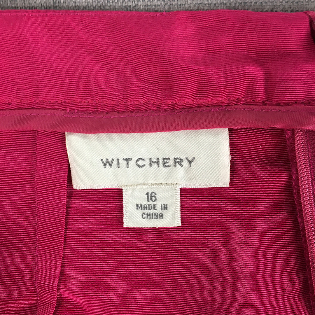 Witchery Womens Skirt Size 16 Pink Straight Midi