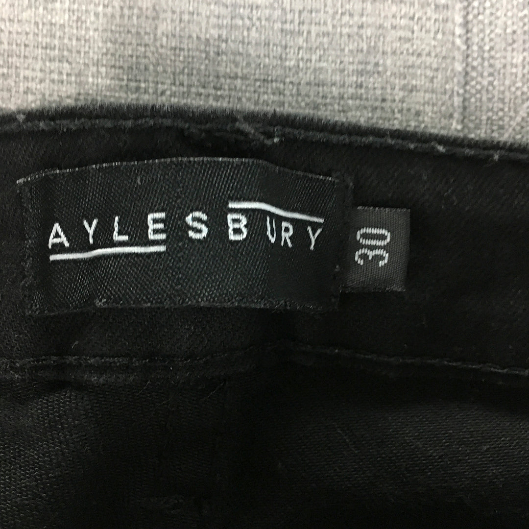 Aylesbury Mens Skinny Jeans Size 30 Black Dark Wash Stretch Denim