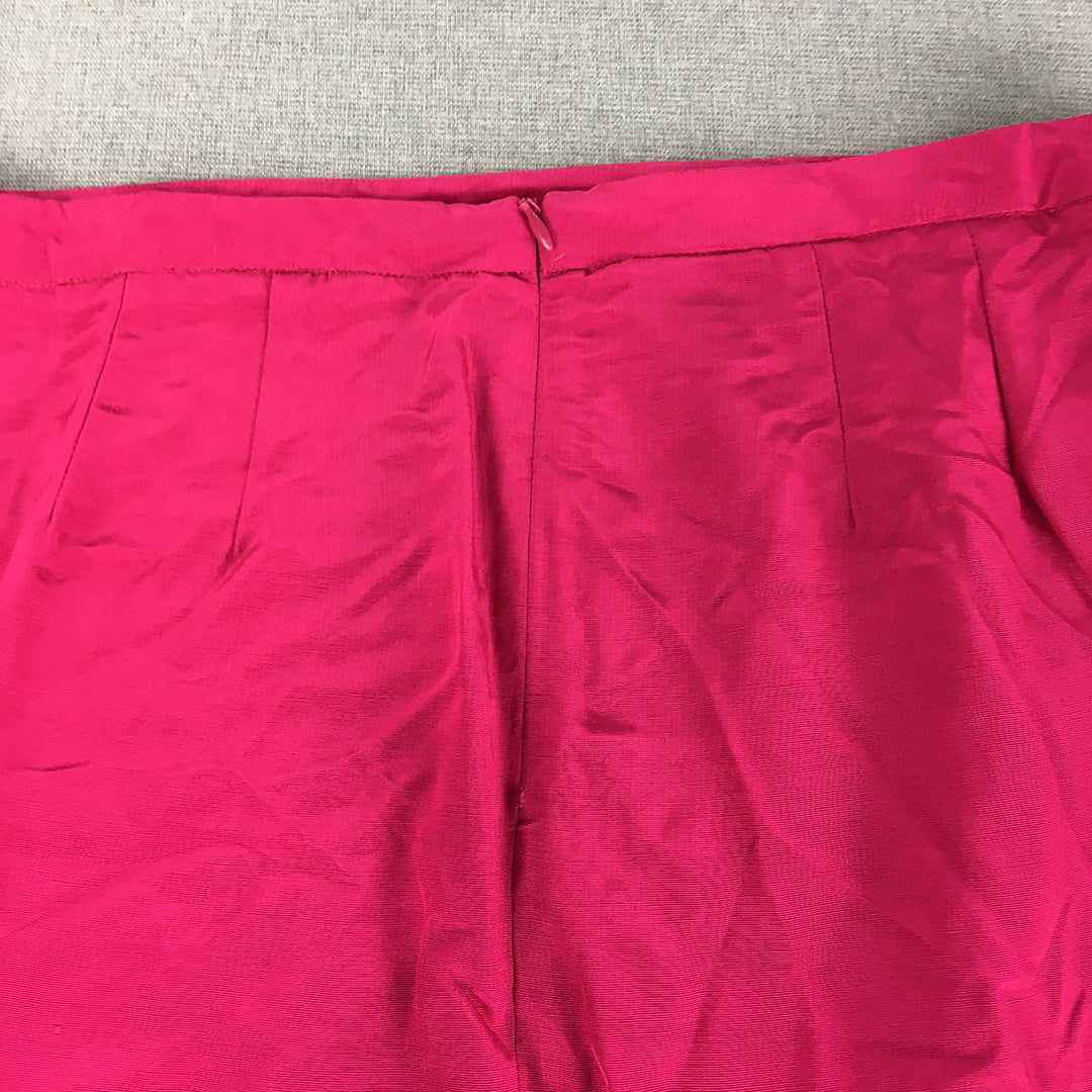 Witchery Womens Skirt Size 16 Pink Straight Midi