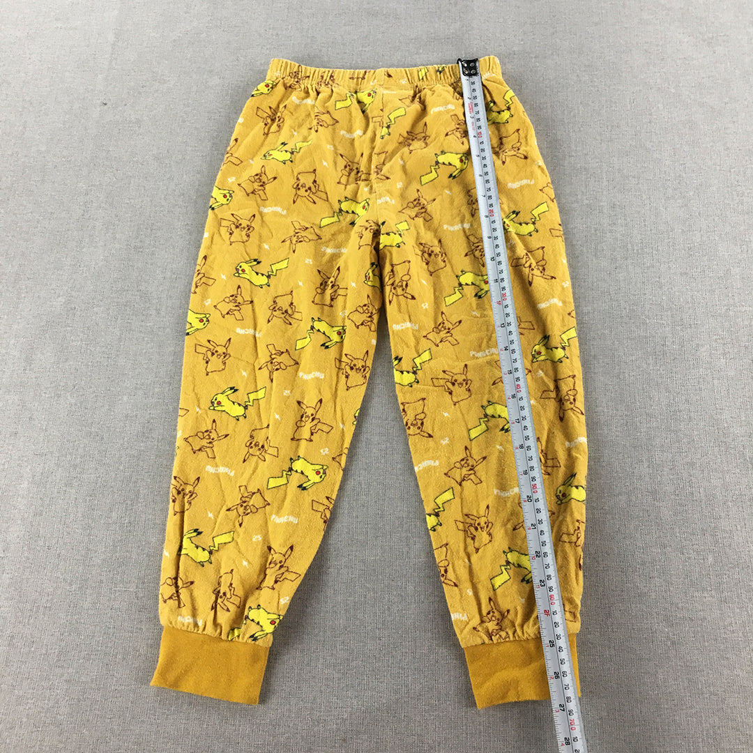 Pokemon Kids Boys Pants Size 6 Yellow Pikachu Jogger