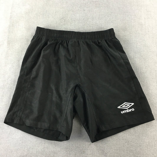 Umbro Womens Shorts Size XS Black Embroidered Logo Elastic Waist