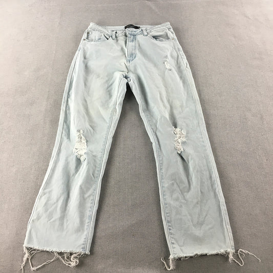 Country Denim Womens Jeans Size 9 (W29) Blue Light Wash Ripped Straight