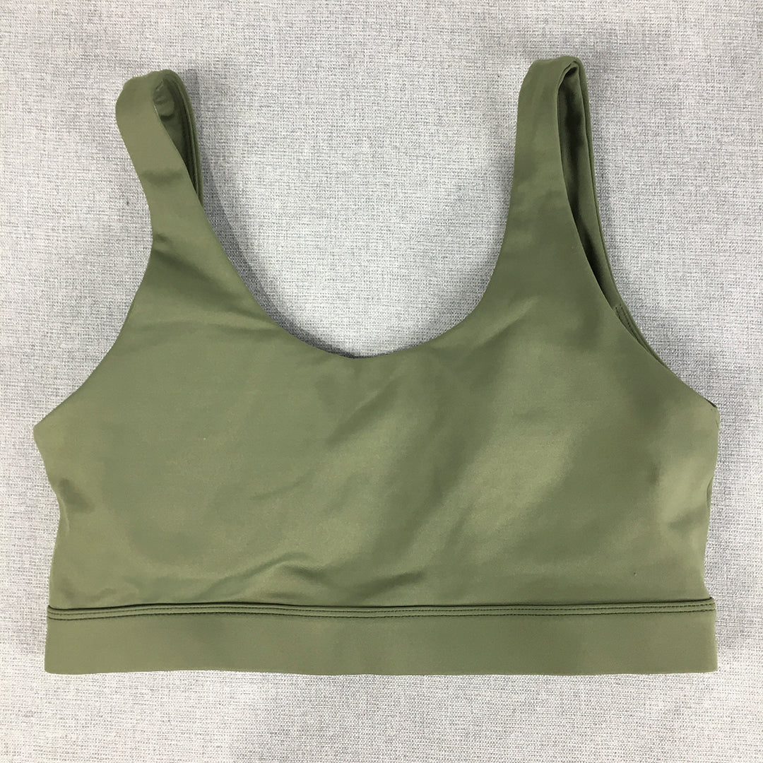 Lilybod Womens Sports Bra Size M Green Activewear Gym Cropped Top