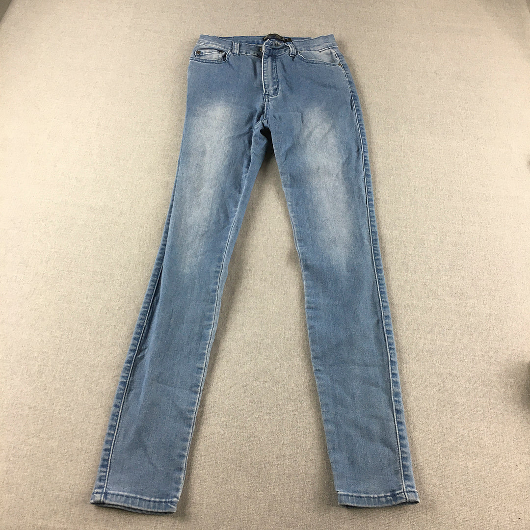 Country Denim Womens Jeans Size 9 Blue Skinny Stretch Denim Light Wash