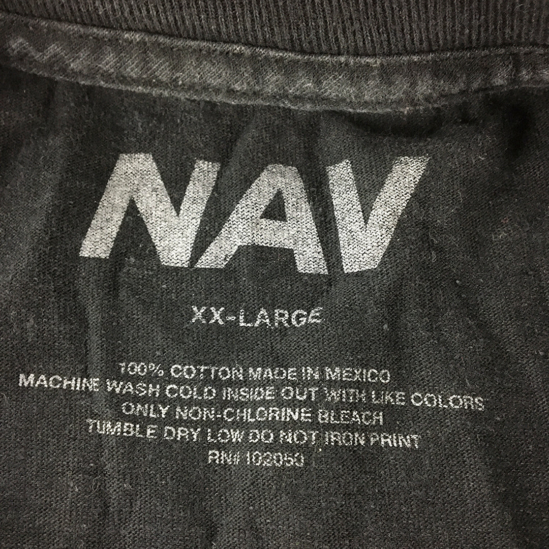 NAV x Vlone Mens T-Shirt Size 2XL Good Intentions Black Red Rap Tee