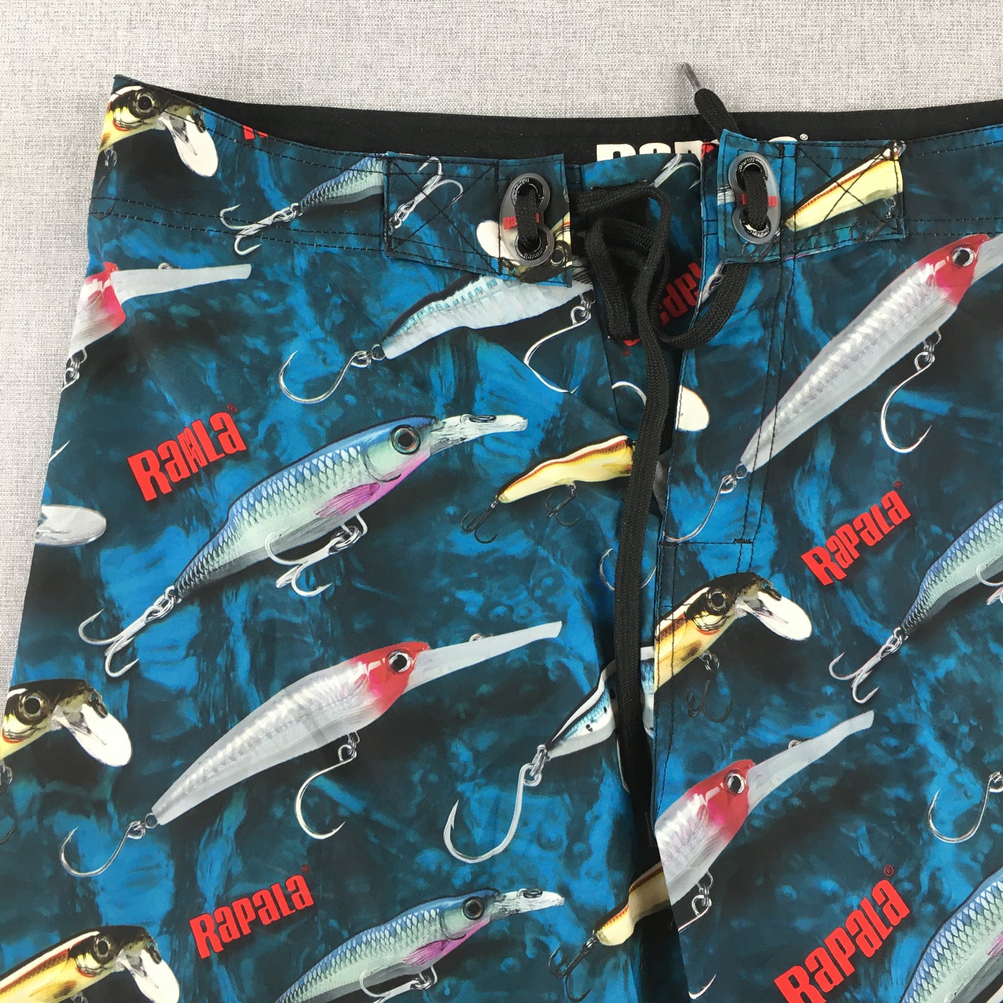 Rapala Mens Board Shorts Size 36 Blue Fishing Lures Surf Swim Boardies