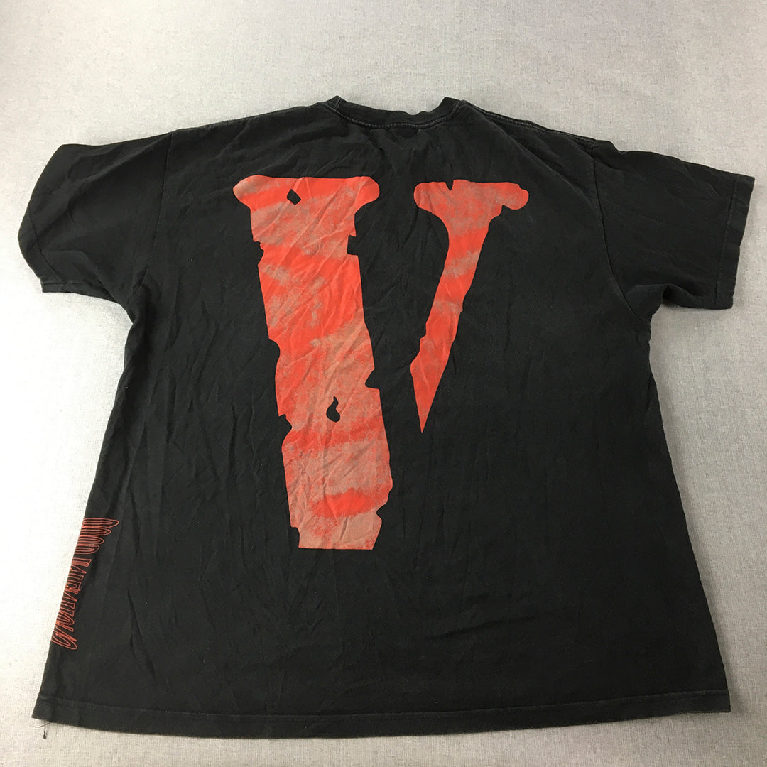 NAV x Vlone Mens T-Shirt Size 2XL Good Intentions Black Red Rap Tee