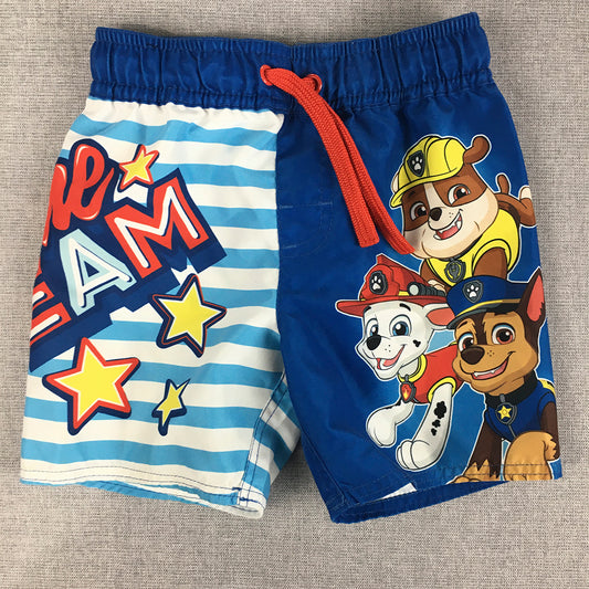 Paw Patrol Kids Boys Shorts Size 3 Baby Toddler Blue Drawstring