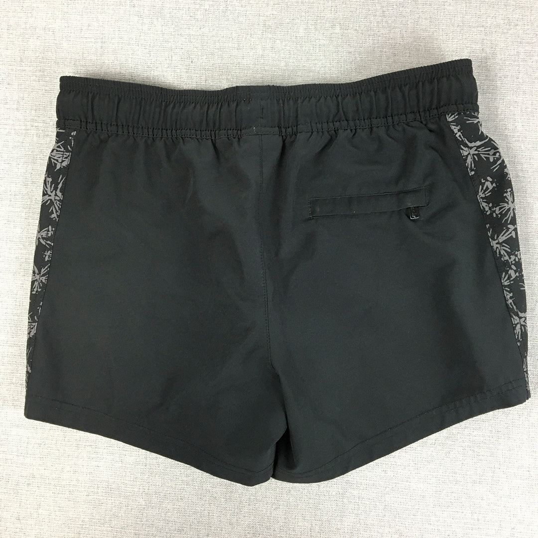 Mambo Womens Board Shorts Size 8 Black Drawtstring Logo