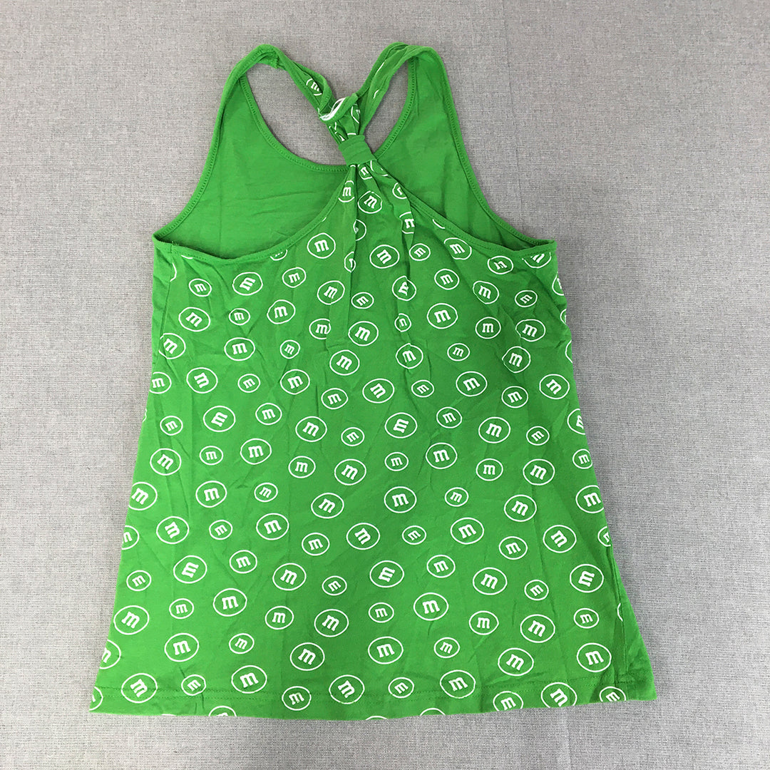 M&Ms Womens Tank Top Size S Green Sleeveless Shirt