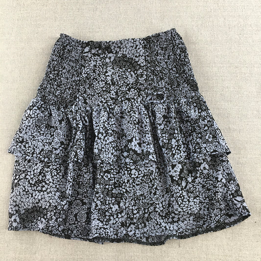 Kookai Womens Mini Skirt Size 34 Blue Floral