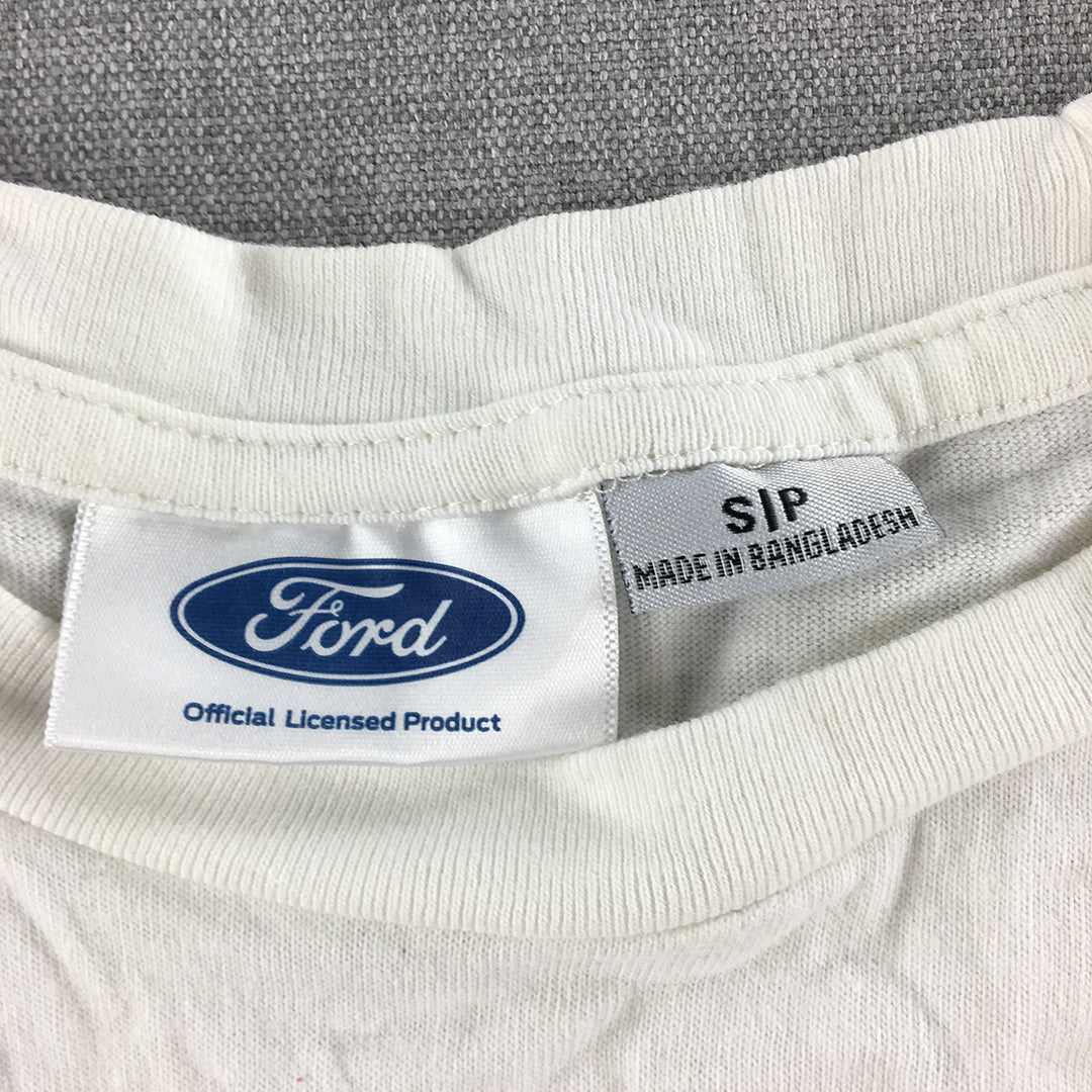 Ford Cobra 427 Mens T-Shirt Size S White Short Sleeve Car Auto Tee