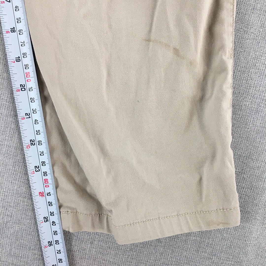 Hugo Boss Mens Chino Pants Size 32 Cream Beige Straight Leg Pockets