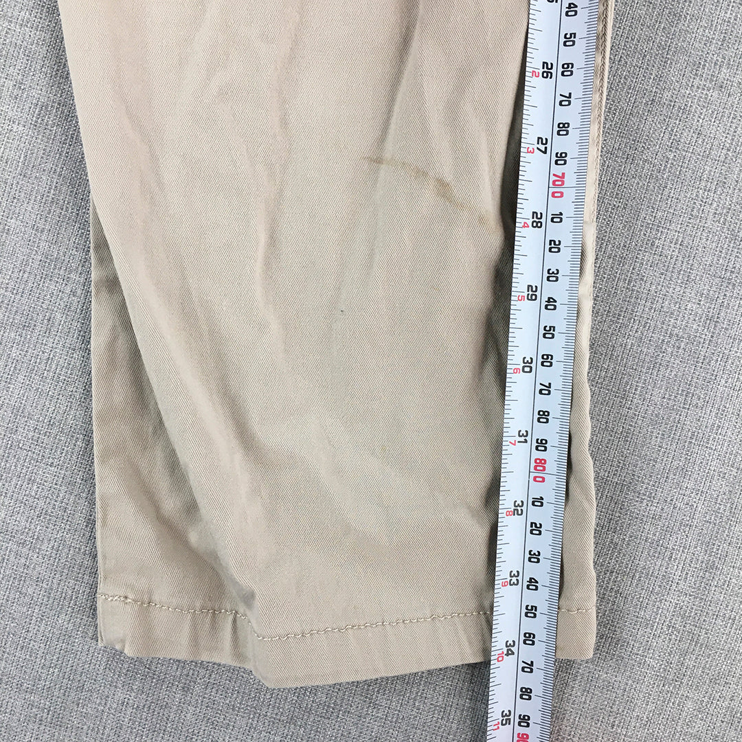 Hugo Boss Mens Chino Pants Size 32 Cream Beige Straight Leg Pockets